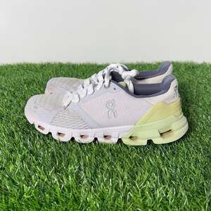 On Running Cloudflyer Waterproof Women's Sneakers in White/Hay/Meadow